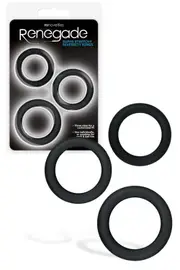 nsnovelties Renegade Stretchy Silicone Cock Rings (3 Pack)