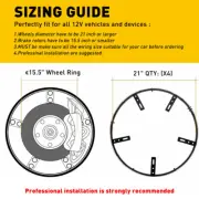 4x 15.5" RGB LED Wheel Ring Rim Lights Lights Bluetooth APP Control For Car (for: Porsche)