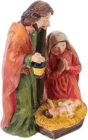 CIYODO Nativity Manger Set Resin Jesus Statue for Christmas Christian Decor Nativity Ornament Home Office Decor