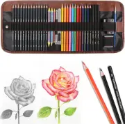 , Sketching Pencil Set Drawing Pen Charcoal Sketch Kit Cover Graphite Pencils