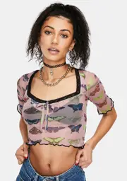 [NGOrder] Mesh Butterfly Top