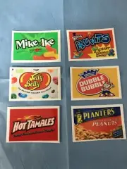 6 VENDSTAR VENDING MACHINE CANDY STICKERS LABEL Free Shipping