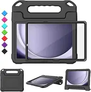 [TOEVEK] Kids Case for Samsung Galaxy Tab A9 Plus 11" Tablet, Built-in Screen Protector, Shockproof Handle Stand Protective Cover for Samsung Galaxy Tab A9+ 11 Inch 2023(SM-X210/X216/X218), Black