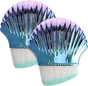 OATIPHO 2Pcs Nail Cleaning Brushes Small Powder Brushes for Loose Powder Blush Convenient Makeup Nail Dust Removal Lightweight Design for Go Use