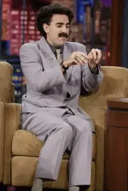 Actor Sacha Baron Cohen as Borat during an interview on October 9 - Old Photo 8