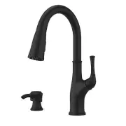 Pfister Alderwood Kitchen Faucet with Pull Down Sprayer and Soap Dispenser,