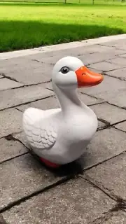 Latex n fiberglass backer baby goose concrete casting garden mold
