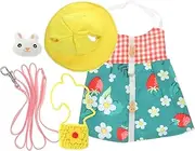 HOLIDYOYO 1Set Rabbit Clothes Pulling Strap for Outdoor Activities and Durable Bunny Harness with Bag Comfortable Fit for Stylish Rabbits