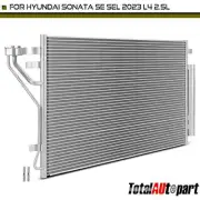 1x New AC A/C Condenser w/ Receiver Drier for Hyundai Sonata 2023 L4 2.5L Front