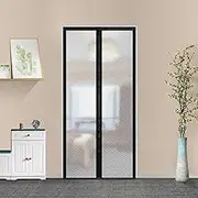 Insulated Thermal Magnetic Self-Sealing EVA Door Curtain, Keep Cold Out Cover Auto Closer for Kitchen, Bedroom, Air Conditioner Room, Fits Doors up to 36" x 82"
