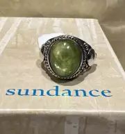 NWT Sundance Catalog Silver Peridot “Kelp Forest Ring” Size 6 $138