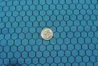100% Cotton Fabric - Andover - Black Chicken Wire Design On Blue - By The Yard