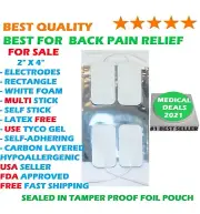 12 MULTI STICK RECTANGLE 2" x 4" WHITE FOAM ELECTRODE for TENS UNIT 7000 & 3000