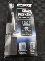Sicce Shark Pro Nano 250 Internal 65 GPH Aquarium Power Filter up to 13 Gallo