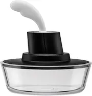 Alessi A Di Ship Shape Container with Small Spatula in 18/10 Stainless Steel and Thermoplastic Resin, Black