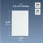 Paper Junkie 24-Pack White Blank Unruled Paperback Notebook Journals for Kids an