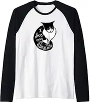 Cute Tuxedo Cat Raglan Baseball Tee