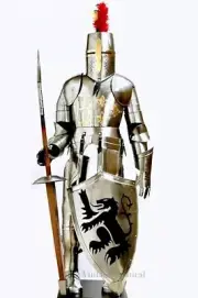 Medieval Knight Full Body Armor Suit, Wearable Combat Costume, Crusader Armour
