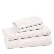 Sky Exclusive Trellis 300 Thread Count Pastel Pink Geometric Full Sheet Set