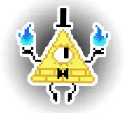 Bill Cipher Pixel Gravity Falls Disney car laptop sticker