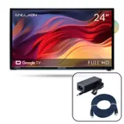 Englaon 24" Full HD Smart 12V TV with Built-in DVD player & Chromecast & Blue