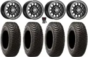 Sedona Sano Bdlk 15x7 Wheels Bk 35" BFG KM3 Tires Polaris Ranger XP 9/1K