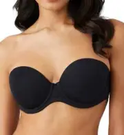 NWT Wacoal 854119 Red Carpet Strapless Underwire Bra 34H Black (W/Straps)