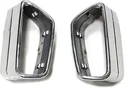 1 Pair Stainless Steel Car Rear Exhaust Cover Compatible for BMW G30 G31 528 530 525 2018-2021 Muffler Tip Cover Trim Tail Throat Frame(Silver)