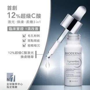 【BIODERMA 貝膚黛瑪 官方直營】超級C酸煥膚精華 15ml+激光賦活霜 50ml(買二送潔膚液100ml+潔膚凝露45ml)()