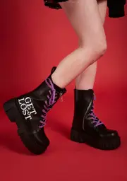 [Dolls Kill x Emily The Strange] Leave Me Alone Combat Boots