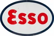 ESSO GASOLINE RED WHITE BLUE 22" HEAVY DUTY USA MADE METAL GAS ADVERTISING SIGN