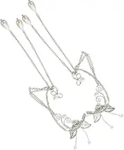 [SAFIGLE] 1 Pair Women Non Pierced Earrings Ear Cuffs Pearl Tassel Ear Clips Earrings for Girl