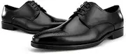 [Generic] Oxford for Men Formal Shoes Lace Up Genuine Leather Hand-Polished Carving Burished Toe Low Top Business Dresses Leather