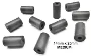 EVE Silicone Black Medium Cylinder 10 Pieces for Inside Ring Polisher 25 x 14mm