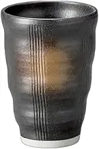 Black Bizen Style Shochu Cup [3.5 x 4.7 inches (8.8 x 12 cm), 12.2 fl oz (360 cc)] | Free Cup |