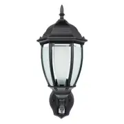 brilliant 60w black matt cambridge coach light with sensor