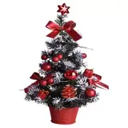 45cm Christmas Tree Decor Ornament with Pinecone Led Bowknot Ball