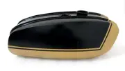 BSA A65 THUNDERBOLT LIGHTNING MATT BLACK & GOLDEN PAINTED FUEL TANK 1970'S |Fit