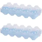 2Pcs Egg Storage Box Refrigerator Crisper Egg Box for Camping Picnic T1W41766