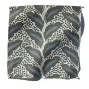 Serena Dugan Leaf Stripe Belgian Linen Print Fabric- Cassis / Alligator 2.50 yds