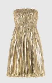 Sass & Bide NEW Atomic Gold Dress Strapless Party Cocktail Size AU 10 US6