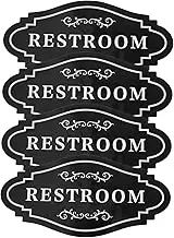 Alipis 4Pcs Vinyl Restroom Stickers for Business Toilet Door Signage for Hotels Malls and Homes Easy Application Long Lasting Identification Labels