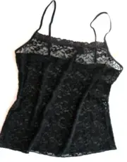 A0546 NATORI Underneath NEW 142006 Women's 2-Tone Shimmering Sheer Lace Camisole