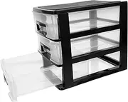 [ANDRESLAD] Three-Layer Plastic Drawer Storage Box for Kitchen Office Study Living Room Storage Organizer