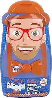 Blippi Taste Beauty 3-in-1 Kids’ Bodywash, Shampoo, and Conditioner, 14 Ounces, Mixed-Berry Scent