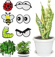 Faleior Garden Decoration Plant Magnets Eyes for Potted Plants, Cute Plant Magnets Pins Charms, Funny House Plant Accessories for Plant Lovers, Set of 6 Plant Personality Magnets Decor