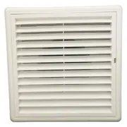 CROWN LIGHTING External Fixed Grille Air Vent with Insect Screen - 5inch / 125mm