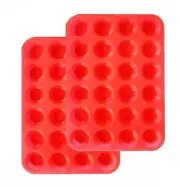 2pcs mini muffin cupcake pan mold set 24 cups non-stick silicone baking pan tray