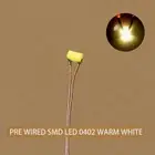 20pcs Pre-soldered micro 0.1mm Copper Wired WARM WHITE SMD Led 0402 C0402WM