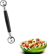 1pcs Double Sided Melon Baller,Round Melon Baller Scoop,Double Sided Stainless Steel Round Melon Scoop Ice Cream Scoop,Melon Ball Scoop,Ice Cream Scoop Cookie Scoop Dessert Scoop for Fruit Ice Cream